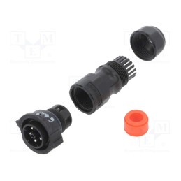 1 pcs x AMPHENOL LTW - DC-05BFMB-QL8SPP - Connector: circular, male, plug, screw terminal, PIN: 5, X-Lok, IP68