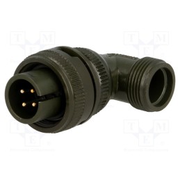 1 pcs x AMPHENOL - DS3108A 14S-2P - Connector: circular, size 14S, MS/DS, aluminium alloy, olive, plug