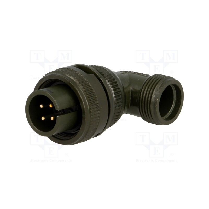1 pcs x AMPHENOL - DS3108A 14S-2P - Connector: circular, size 14S, MS/DS, aluminium alloy, olive, plug