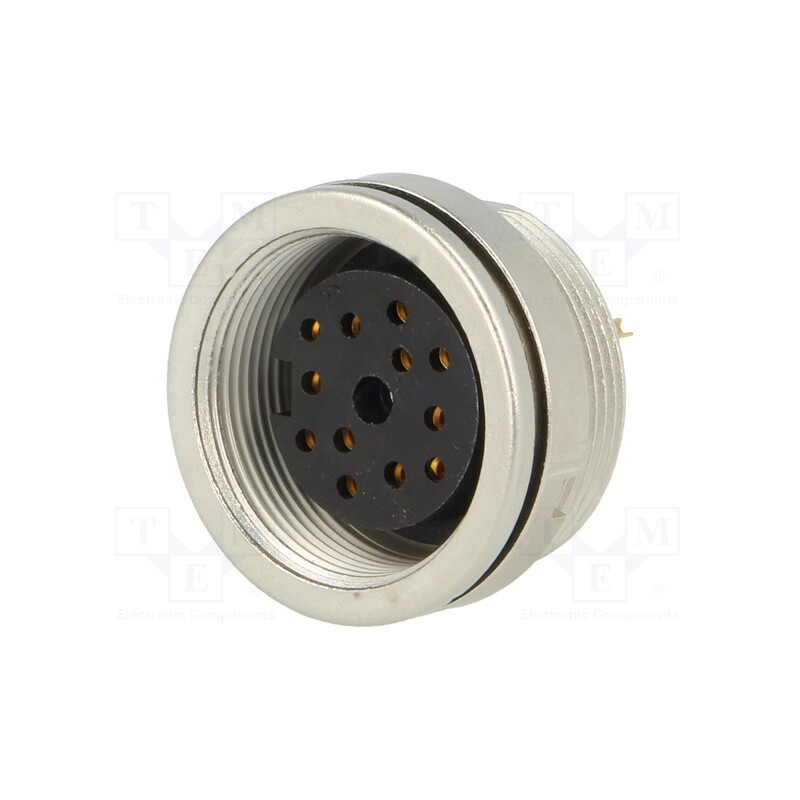 1 pcs x LUMBERG - 0304 12 - Connector: M16, socket, female, soldering, PIN: 12, 3A, 60V, IP68