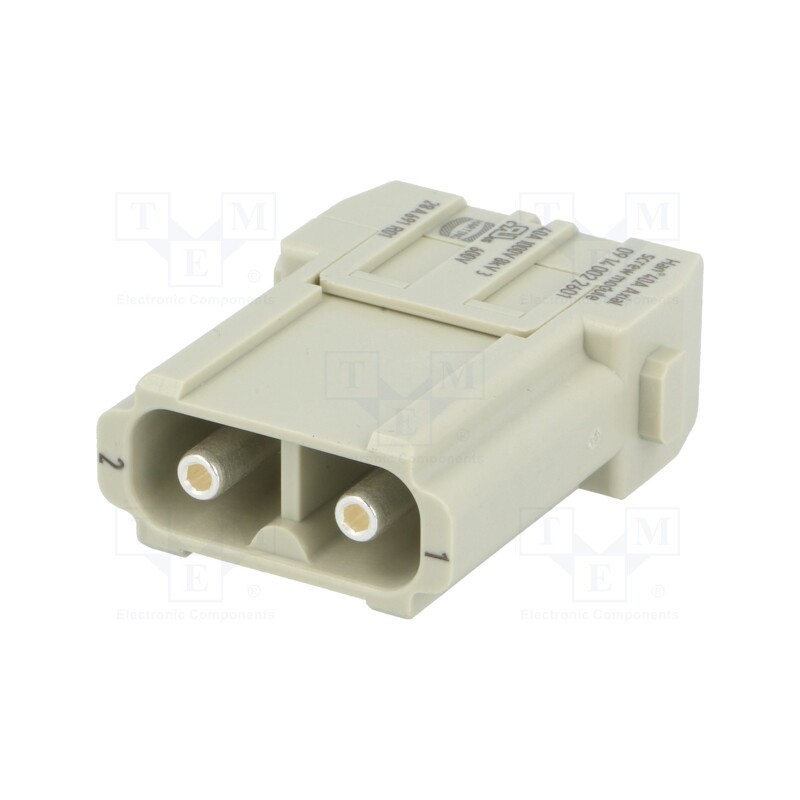 1 pcs x HARTING - 9140022601 - Connector: HDC, module, male, Han-Modular®, PIN: 2, screw terminal