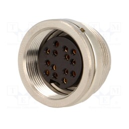 1 pcs x AMPHENOL - T3653004U - Connector: M16, socket, female, soldering, PIN: 14, 3A, 150V, IP40