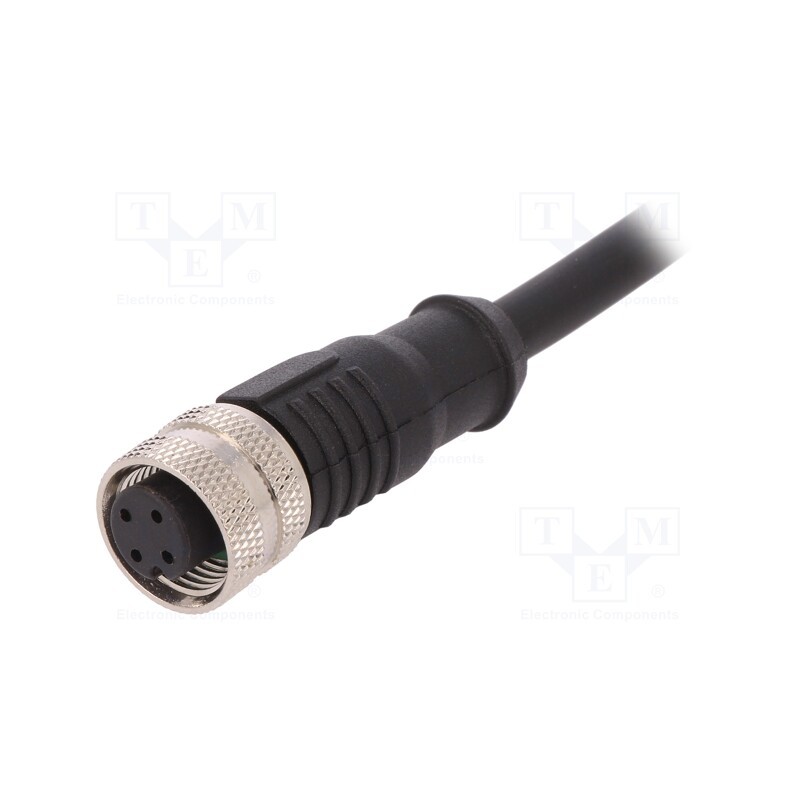 1 pcs x BULGIN - PXPTPU12FBF03ACL010PUR - Plug, M12, PIN: 3, female, A code-DeviceNet / CANopen, IP67, 250V