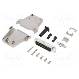 1 pcs x Amphenol Communications Solutions - L17DTZF25-RG+L717HDB44P - D-Sub HD, PIN: 44, male, straight, soldering, for cable, g