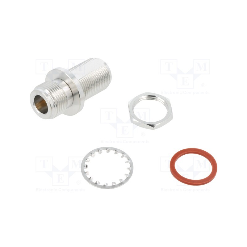 1 pcs x AMPHENOL RF - 172124 - Coupler, N socket,both sides, straight, 50Ω, PTFE, gold-plated