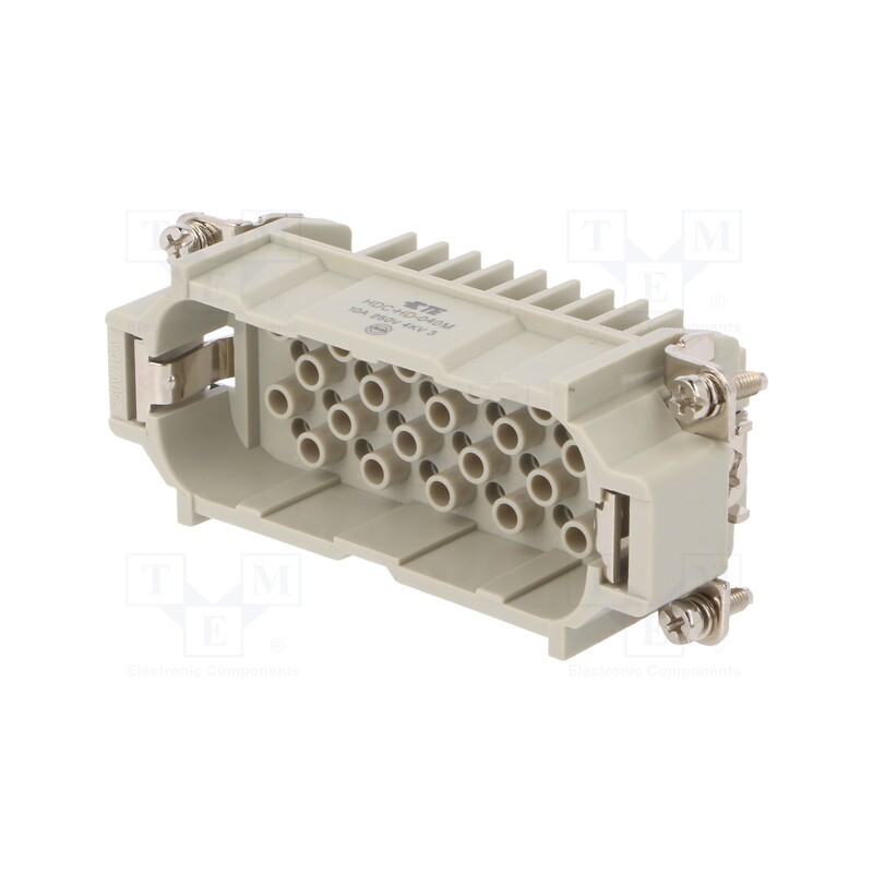 1 pcs x TE Connectivity - HD-040-M - Connector: HDC, male, HD, PIN: 40, 40+PE, size 6, w/o contacts, 10A