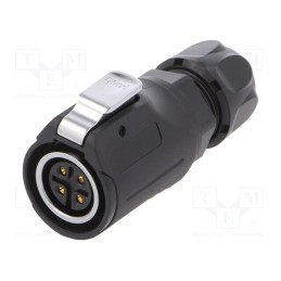 1 pcs x Amphenol Communications Solutions - MRDBN04M17000 - Plug, Connector: circular, MRD, PIN: 4, gold flash, 10A, soldering