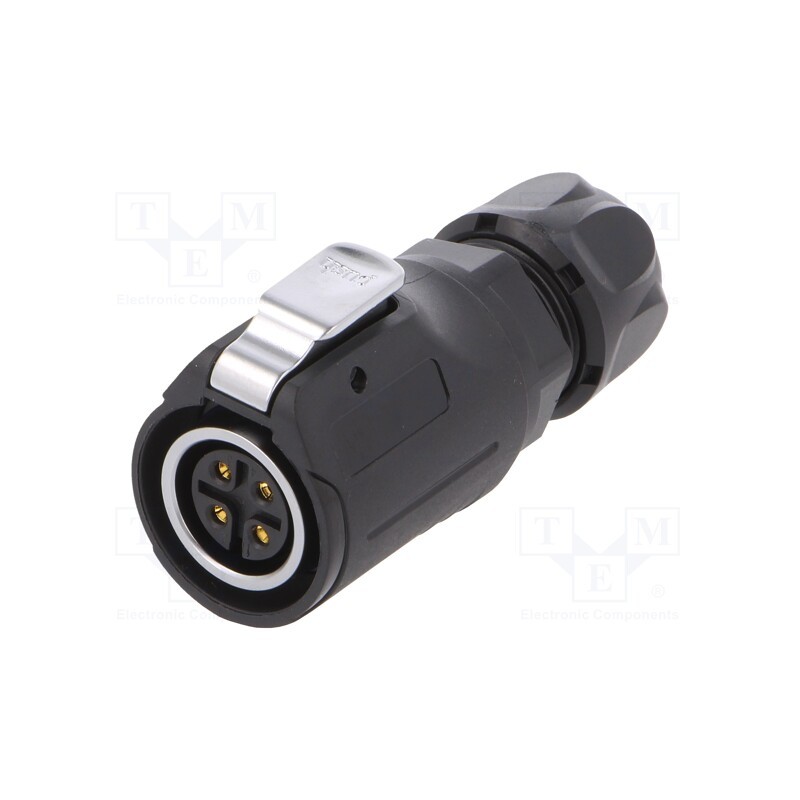 1 pcs x Amphenol Communications Solutions - MRDBN04M17000 - Plug, Connector: circular, MRD, PIN: 4, gold flash, 10A, soldering