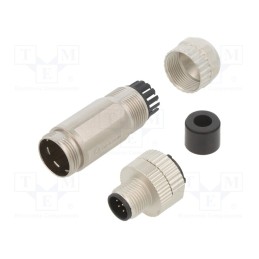 1 pcs x DEGSON ELECTRONICS - PASH-M12A-08P-MM-SL7001-00A(H) - Plug, M12, PIN: 8, male, A code-DeviceNet / CANopen, for cable