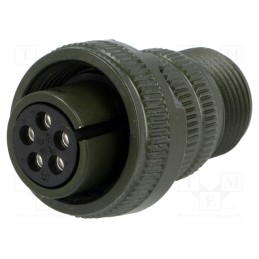 1 pcs x AMPHENOL - DS3106A 14S-5S - Connector: circular, size 14S, MS/DS, aluminium alloy, olive, plug