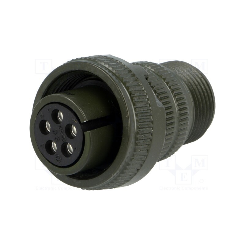 1 pcs x AMPHENOL - DS3106A 14S-5S - Connector: circular, size 14S, MS/DS, aluminium alloy, olive, plug