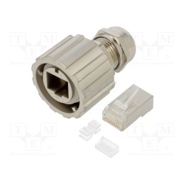 1 pcs x CONEC - 17-150284 - Plug, RJ45, PIN: 8, Cat: 6a, shielded, Layout: 8p8c, 4.83÷6.73mm, IP67