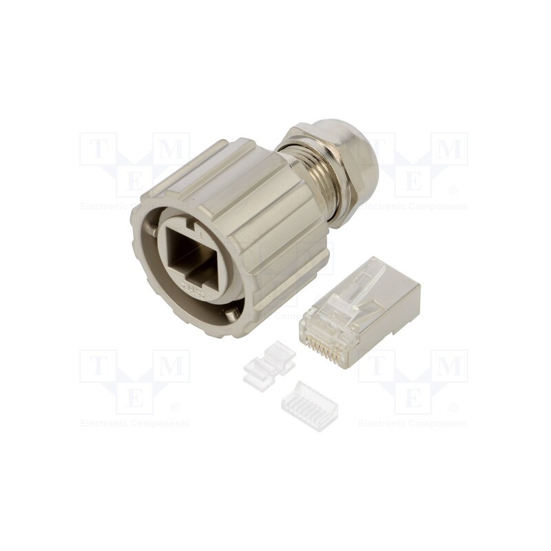 1 pcs x CONEC - 17-150284 - Plug, RJ45, PIN: 8, Cat: 6a, shielded, Layout: 8p8c, 4.83÷6.73mm, IP67