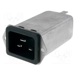 1 pcs x SCHURTER - 5130.0001 - Connector: AC supply, socket, male, 20A, 250VAC, IEC 60320, C20 (I)