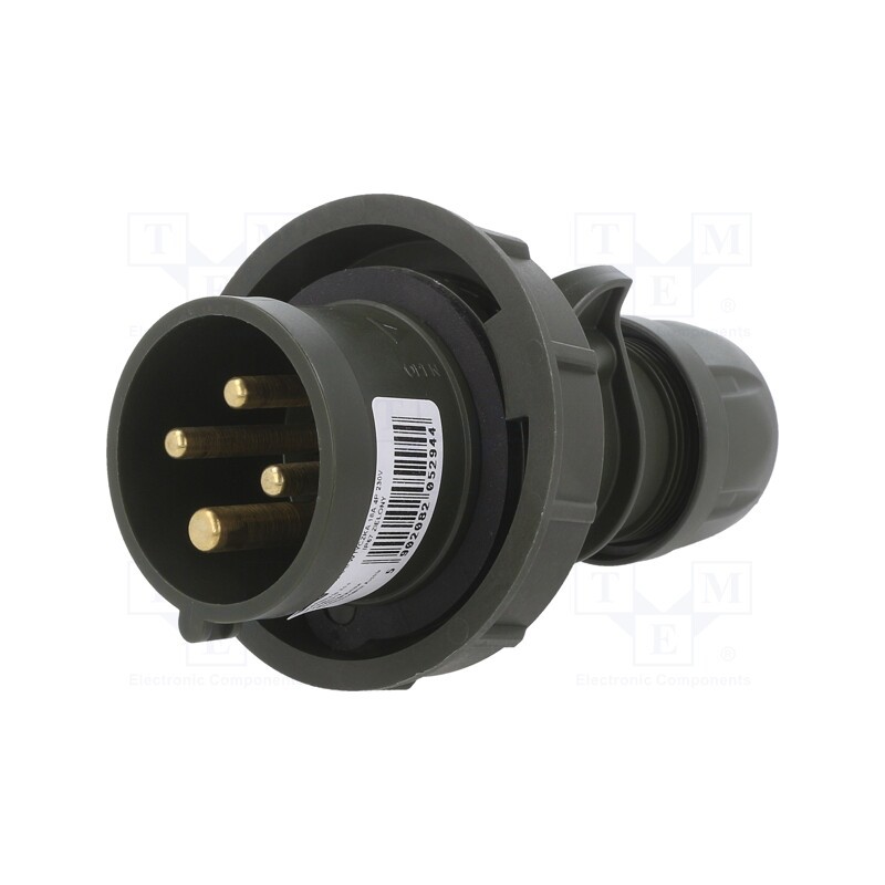 1 pcs x PCE - 0142-6.U - Connector: AC supply 3-phase, plug, male, 16A, 400VAC, IEC 60309