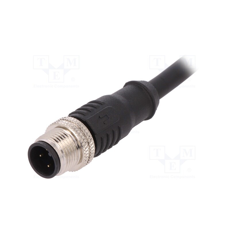 1 pcs x BULGIN - PXPTPU12FIM04ACL010PUR - Plug, M12, PIN: 4, male, A code-DeviceNet / CANopen, IP67, 250V, 4A