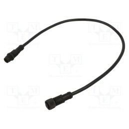 1 pcs x AMPHENOL LTW - MSAP08ML-SAPFL-SDA05 - Cable: for sensors/automation, PIN: 8, M12-M12, 0.5m, plug, plug