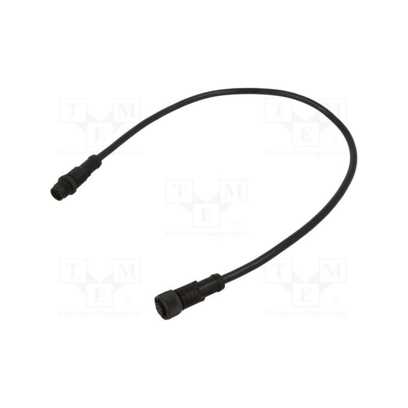 1 pcs x AMPHENOL LTW - MSAP08ML-SAPFL-SDA05 - Cable: for sensors/automation, PIN: 8, M12-M12, 0.5m, plug, plug