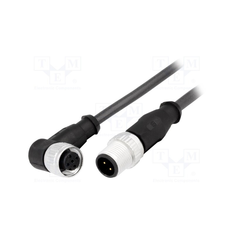1 pcs x HARTING - 21348487491005 - Cable: for sensors/automation, PIN: 4, M12-M12, 0.5m, plug, plug