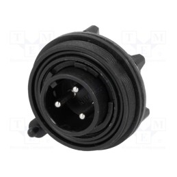 1 pcs x BULGIN - PX0730/P - Connector: circular, socket, male, PIN: 3, Standard Buccaneer®