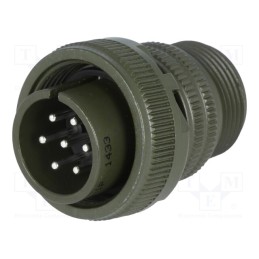 1 pcs x AMPHENOL - DS3106A 16S-1P - Connector: circular, size 16S, MS/DS, aluminium alloy, olive, plug