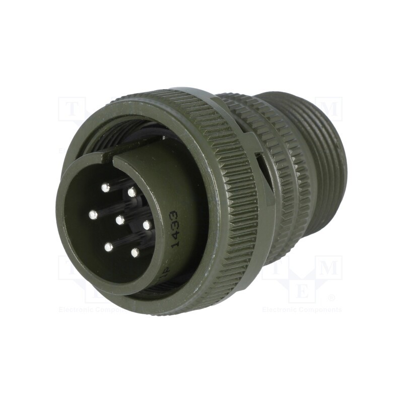 1 pcs x AMPHENOL - DS3106A 16S-1P - Connector: circular, size 16S, MS/DS, aluminium alloy, olive, plug