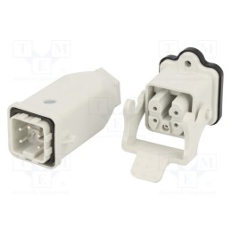 1 pcs x MOLEX - 93603-0028 - Connector: HDC, male + female, S-A, PIN: 5, 4+PE, size 3A, straight