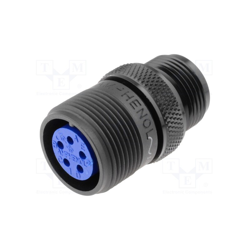 1 pcs x AMPHENOL - 97-3101A-14S-5S(621) - Connector: circular, size 14S, 97, aluminium alloy, black, plug