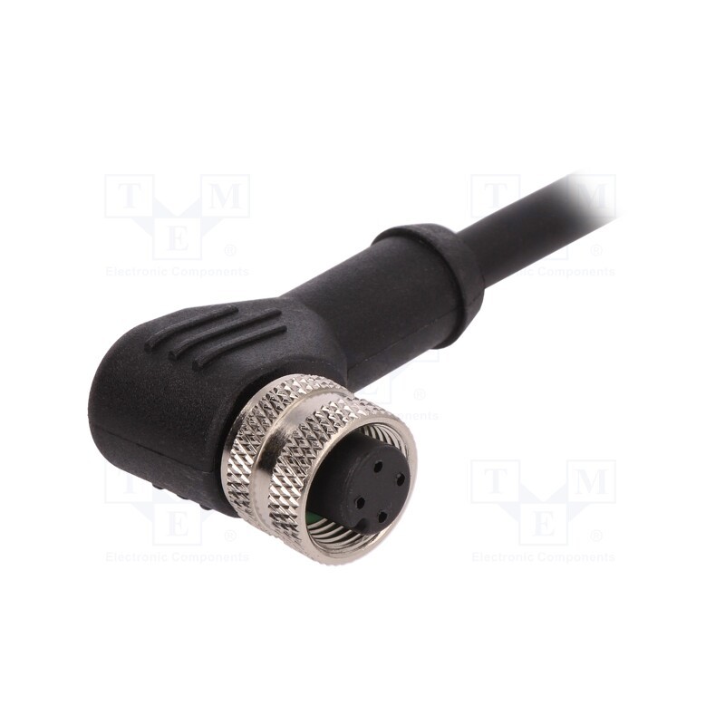 1 pcs x BULGIN - PXPTPU12RAF04ACL010PUR - Plug, M12, PIN: 4, female, A code-DeviceNet / CANopen, IP67, 250V
