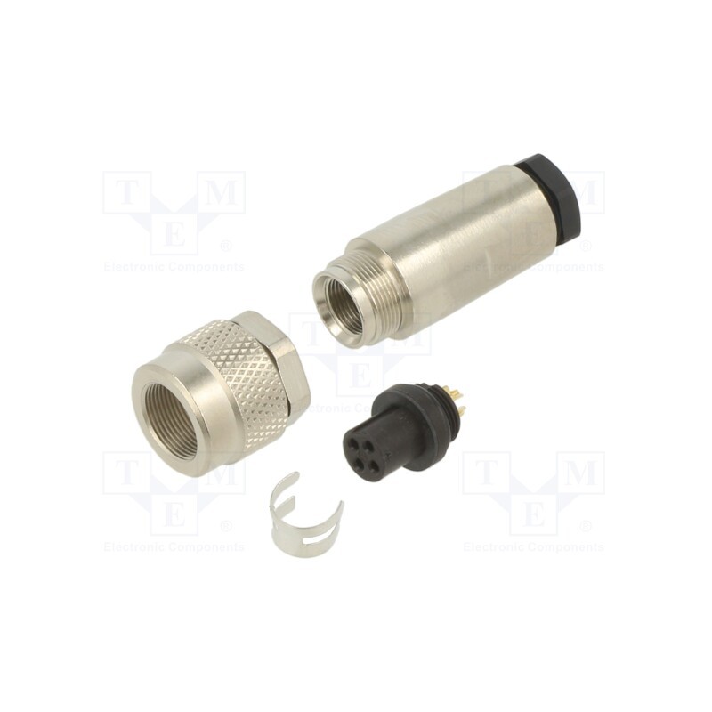 1 pcs x BINDER - 99 0410 10 04 - Connector: M9, plug, female, Plating: gold-plated, 125V, IP67, PIN: 4