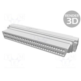 1 pcs x TE Connectivity - 5749699-7 - Connector: wire-wire, PIN: 68, for ribbon cable, plug, female, IDC