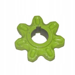 Lower elevator grain conveyor wheel with 7