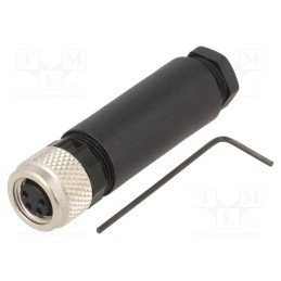 1 pcs x LAPP - 22260126 - Connector: M8, female, PIN: 4, straight, for cable, plug, 4A, IP67