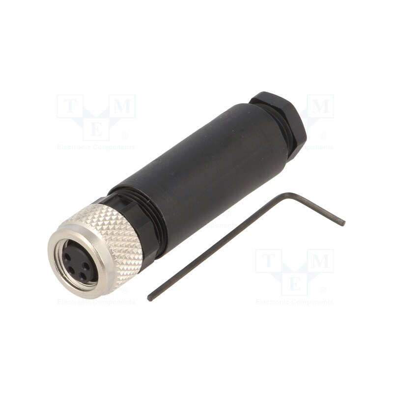 1 pcs x LAPP - 22260126 - Connector: M8, female, PIN: 4, straight, for cable, plug, 4A, IP67