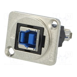 1 pcs x CLIFF - CP30206NM - Coupler, USB A socket,USB B socket, FT, USB 3.0, metal, 19x24mm