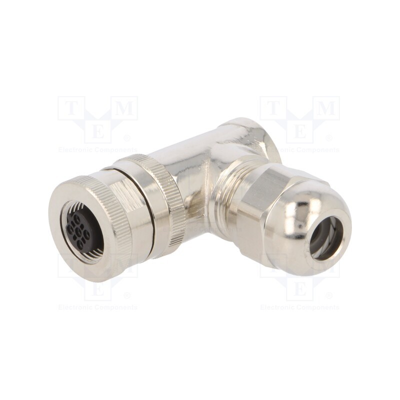 1 pcs x TE Connectivity - T4112411051-000 - Plug, M12, PIN: 5, female, B code-Profibus, for cable, IP67, 60V, 4A