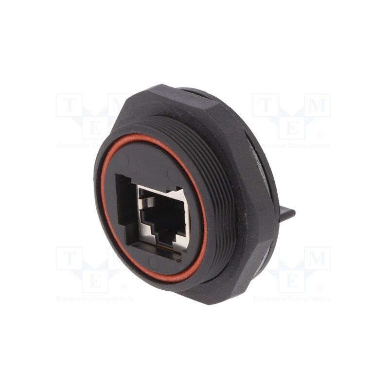 1 pcs x BULGIN - PX0839/PC - Socket, RJ45, Buccaneer Ethernet, PIN: 8, polyamide, gold-plated