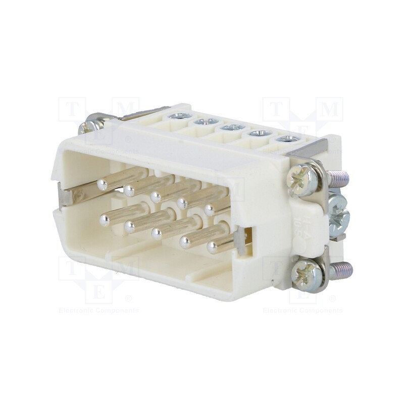 1 pcs x AMPHENOL - C14610A0101024 - Connector: HDC, contact insert, male, C146, PIN: 10, 10+PE, size A10