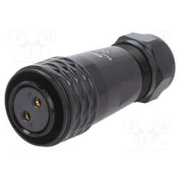 1 pcs x WEIPU - SA2010/S2IB - Plug, SA20, female, PIN: 2, IP67, 8÷12mm, 25A, soldering, for cable
