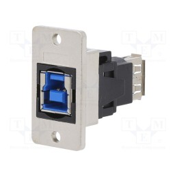 1 pcs x CLIFF - CP30606NMX1 - Adapter, USB A socket,USB B socket, SLIM, USB 3.0, gold-plated