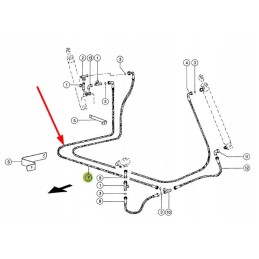 738698 0 hydraulic oil pipe