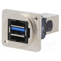 1 pcs x CLIFF - CP30210NM3 - Coupler, USB A socket,USB B socket, FT, USB 3.0, metal, 19x24mm