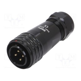 1 pcs x WEIPU - SA2010/P4IB - Plug, SA20, male, PIN: 4, IP67, 8÷12mm, 25A, soldering, for cable