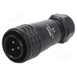 1 pcs x WEIPU - SA2010/P3IB - Plug, SA20, male, PIN: 3, IP67, 8÷12mm, 25A, soldering, for cable