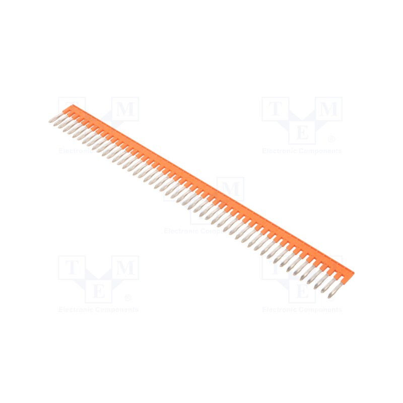 1 pcs x TE Connectivity - 1SNK905350R0000 (JB5-50) - Comb bridge, ways: 50, orange, Width: 5.2mm, SNK, 600V, Ht: 257.8mm