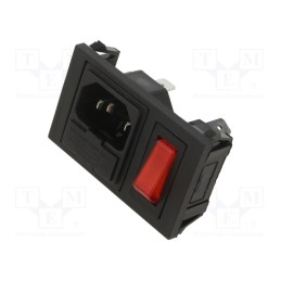 1 pcs x BULGIN - BZH01/Z0000/02 - Connector: AC supply, socket, male, 10A, 250VAC, IEC 60320, C14 (E)