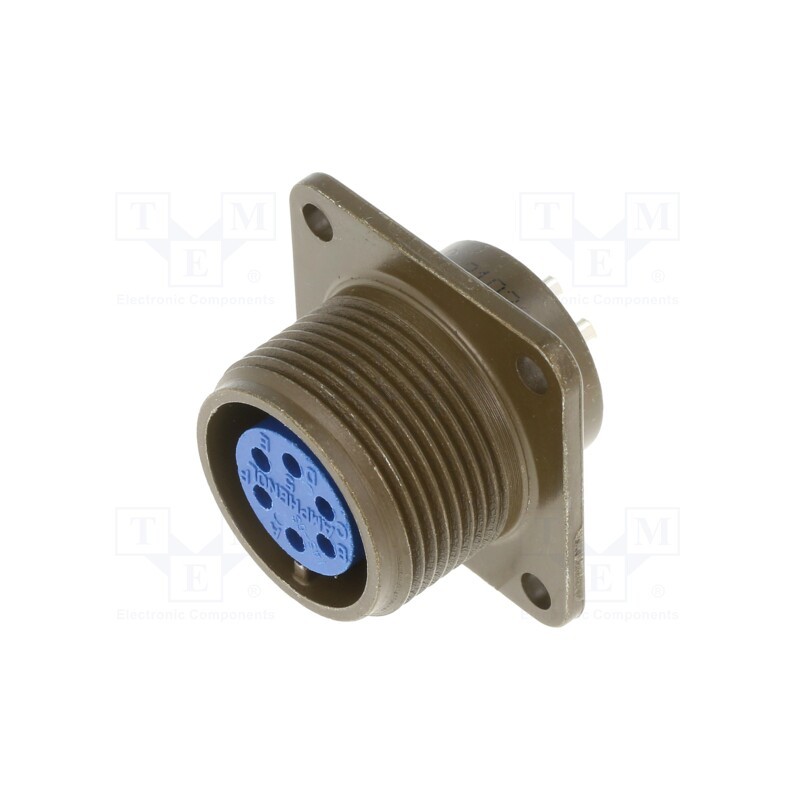 1 pcs x AMPHENOL - 97-3102A-14S-6S - Connector: circular, size 14S, 97, aluminium alloy, olive, socket