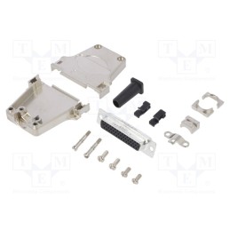 1 pcs x Amphenol Communications Solutions - L17DTZF25-RG+L77HDB44S - D-Sub HD, PIN: 44, female, straight, soldering, for cable, 