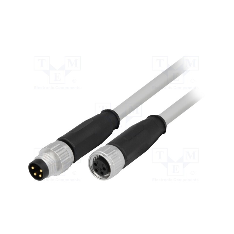 1 pcs x HARTING - 21348081481050 - Cable: for sensors/automation, M8-M8, male, female, PIN: 4, plug