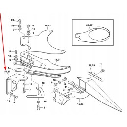 Lca95725 left support beam
